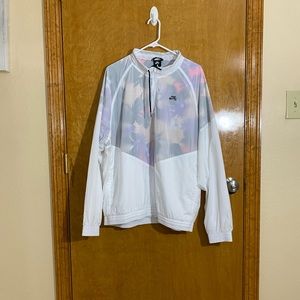 RARE NIKE SB Paradise Skateboarding Windbreaker White Floral Sz XL DD0368-100